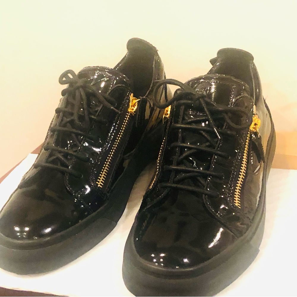 Giuseppe Zanotti Black Patent Leather Shoes